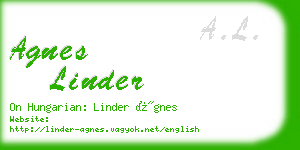 agnes linder business card